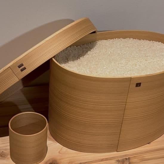 りょうび庵　大館曲げわっぱ　米びつ(大) 5kg - 3