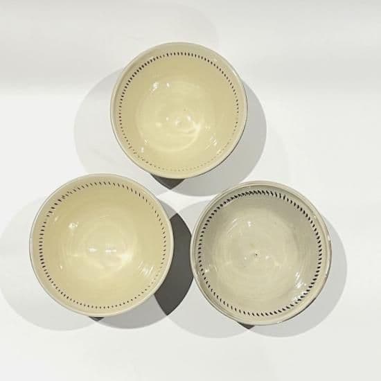 小鹿田焼　小袋窯　飯碗4寸　白 - 7