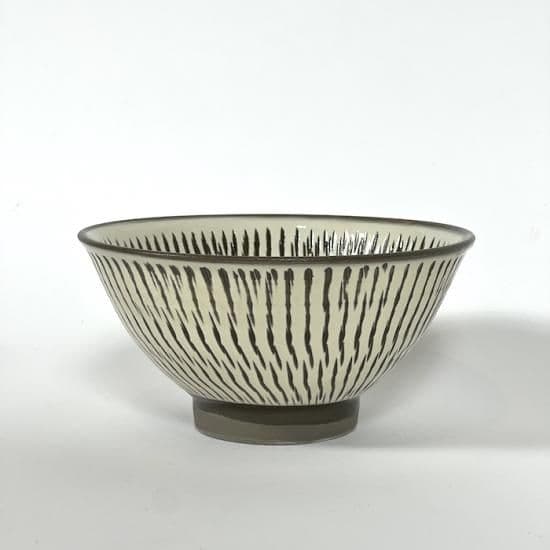 小鹿田焼　坂本浩二窯　飯碗　白　大きめ - 3