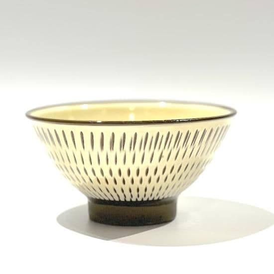 小鹿田焼　坂本浩二窯　4.5寸　大きめ　飯椀　茶碗 - 3