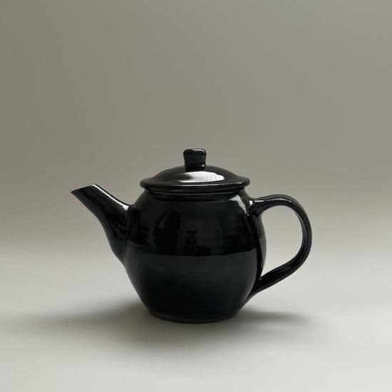 ティーポット 黒 (500ml) 小鹿田焼 黒木昌伸窯