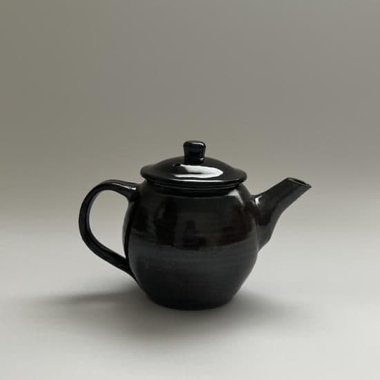 ティーポット 黒 (500ml)小鹿田焼 黒木昌伸窯 - 2