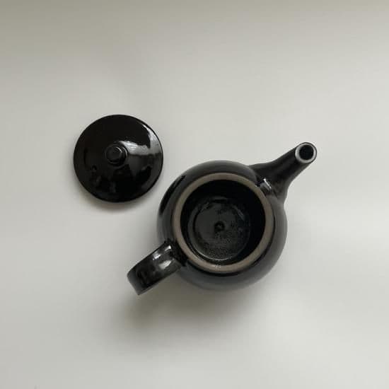 ティーポット 黒 (500ml)小鹿田焼 黒木昌伸窯 - 3