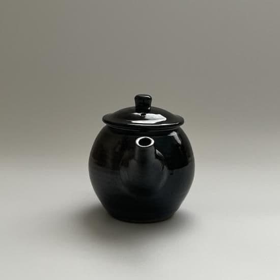 ティーポット 黒 (500ml)小鹿田焼 黒木昌伸窯 - 5