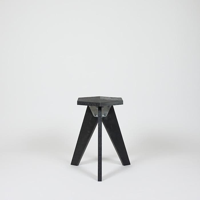 RECYCLED PLASTIC HEX STOOL