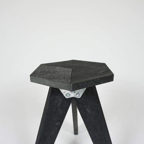 RECYCLED PLASTIC HEX STOOL - 4