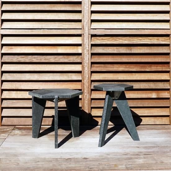 RECYCLED PLASTIC HEX STOOL - 6