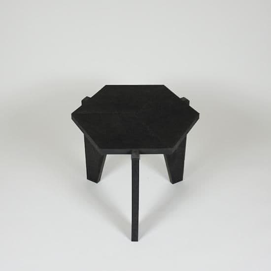RECYCLED PLASTIC HEX SIDE TABLE - 3