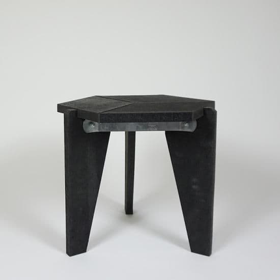 RECYCLED PLASTIC HEX SIDE TABLE - 4